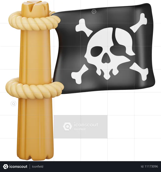 Drapeau des pirates  3D Icon