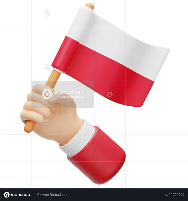 Drapeau de la pologne Flag 3D Icon