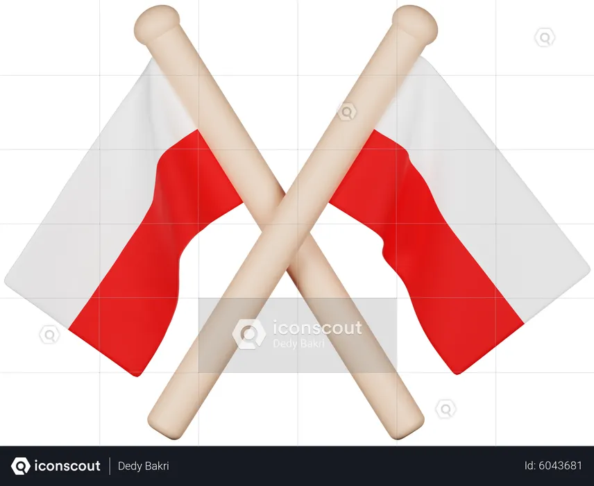 Drapeau de la pologne Flag 3D Icon