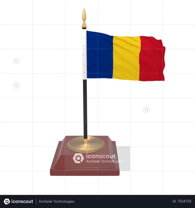 Drapeau de la Roumanie Flag 3D Icon