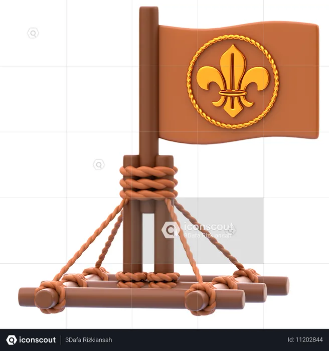 Drapeau éclaireur  3D Icon