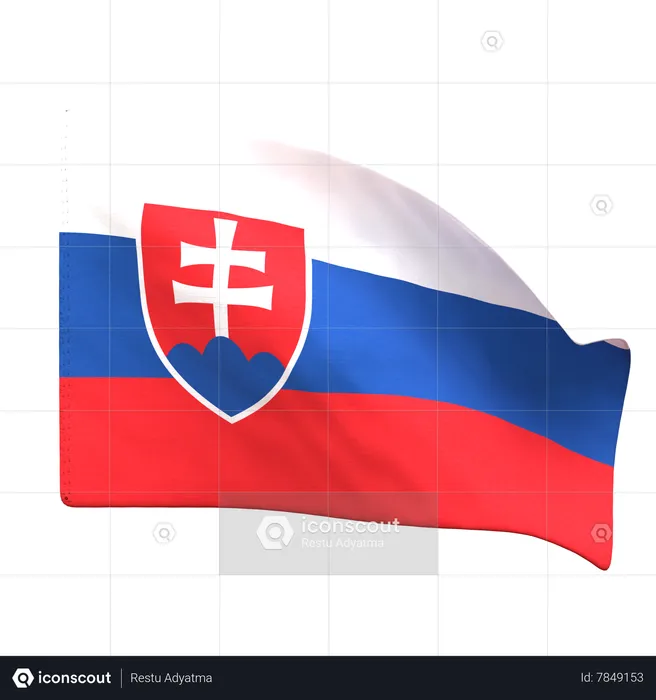 Drapeau de la Slovaquie Flag 3D Icon