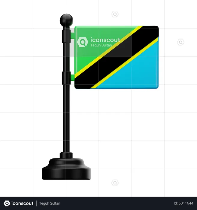 Drapeau de la tanzanie Flag 3D Icon