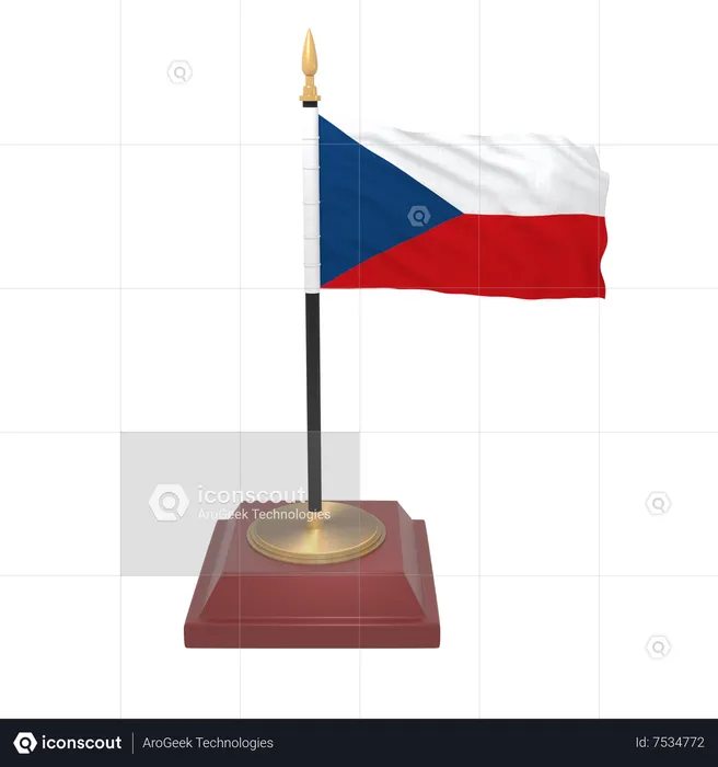 Drapeau tchèque Flag 3D Icon