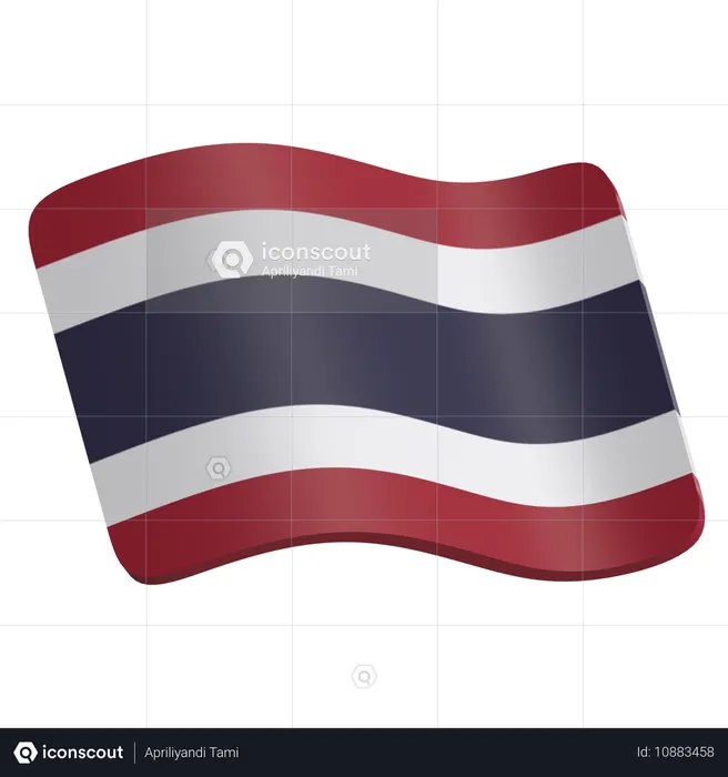 Drapeau de la Thaïlande  3D Icon