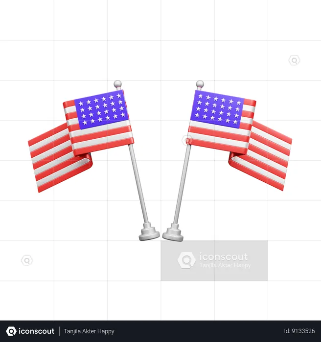 Un drapeau  3D Icon