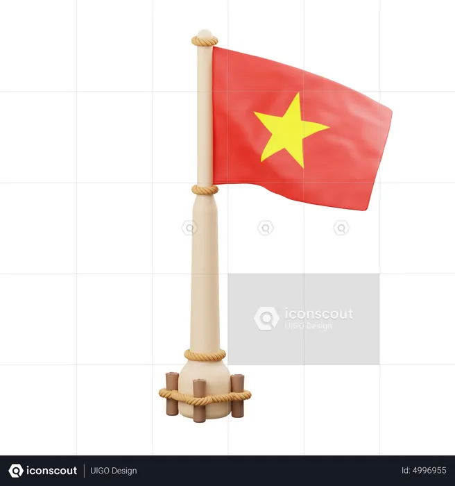 Drapeau vietnamien  3D Icon