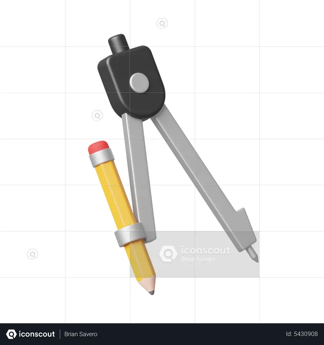 Drawing Compass  3D Icon