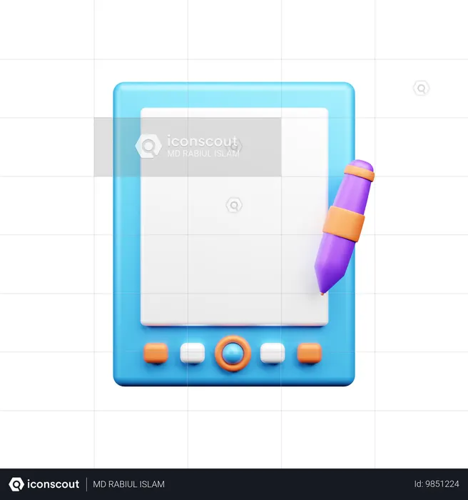 Drawing tablet  3D Icon