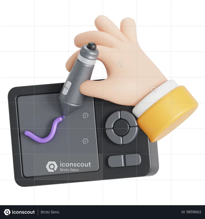 Drawing tablet  3D Icon
