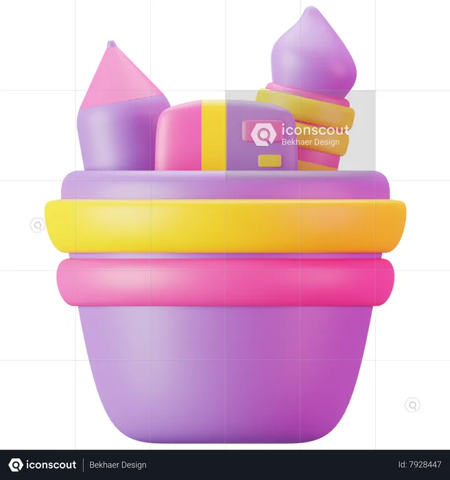 Drawing Tool Basket  3D Icon