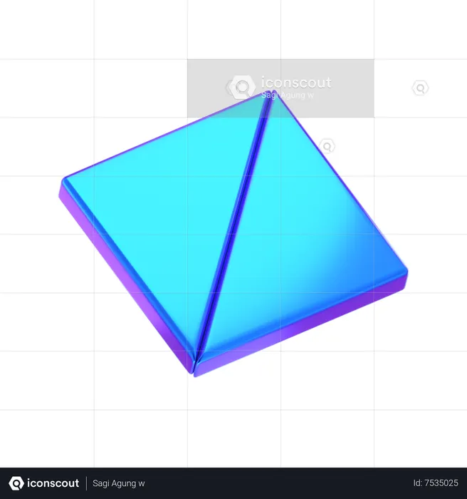 Dreieck abstrakt form  3D Icon