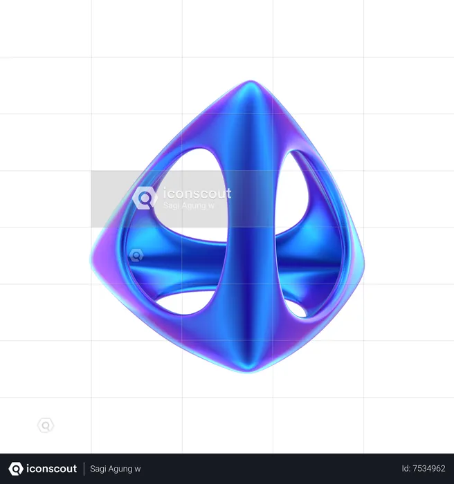 Dreieck ring abstrakt form  3D Icon