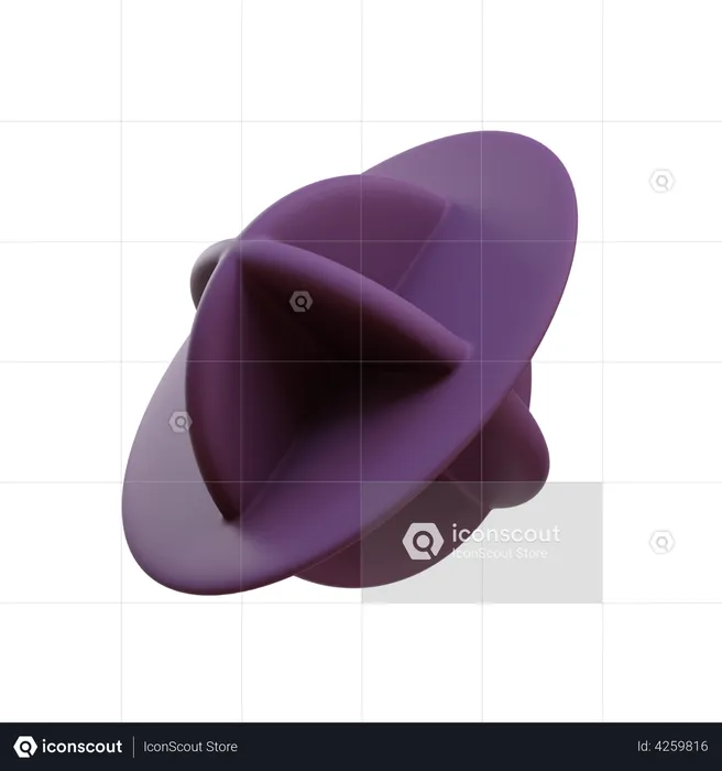 Dreifach flache Scheiben  3D Icon