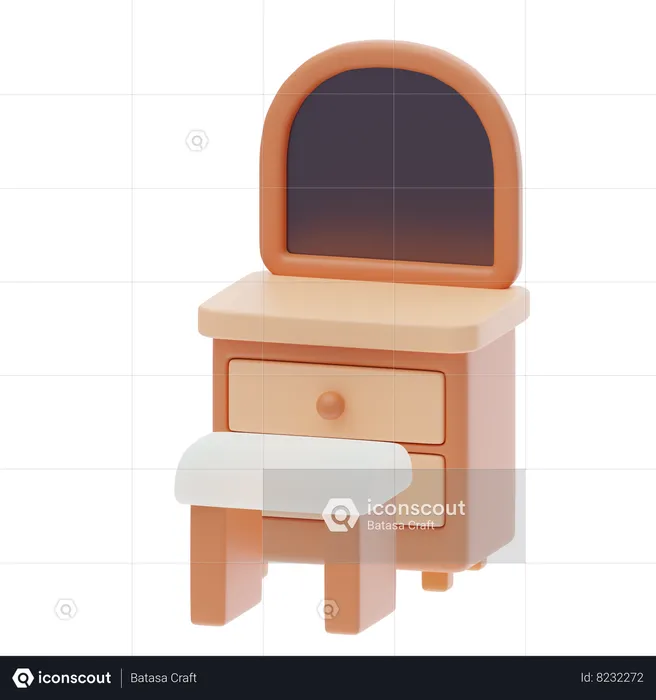 Dressing Table  3D Icon