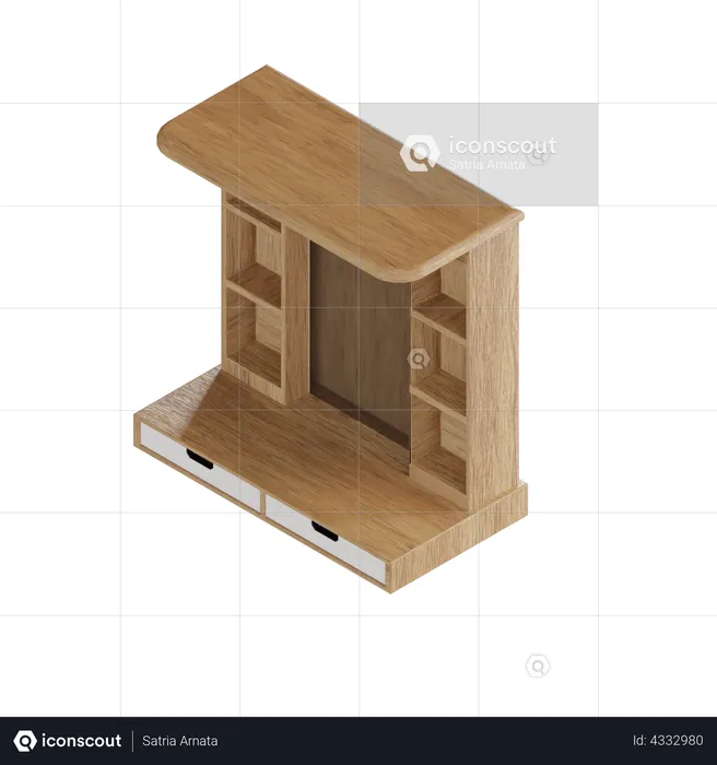 Dressing Table  3D Illustration