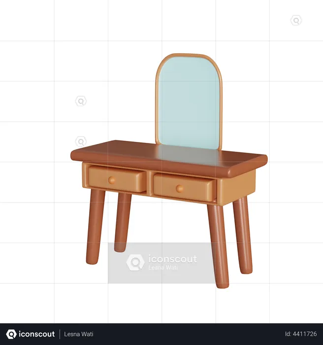 Dressing Table  3D Illustration