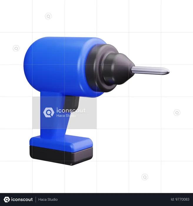 Drill Machine  3D Icon