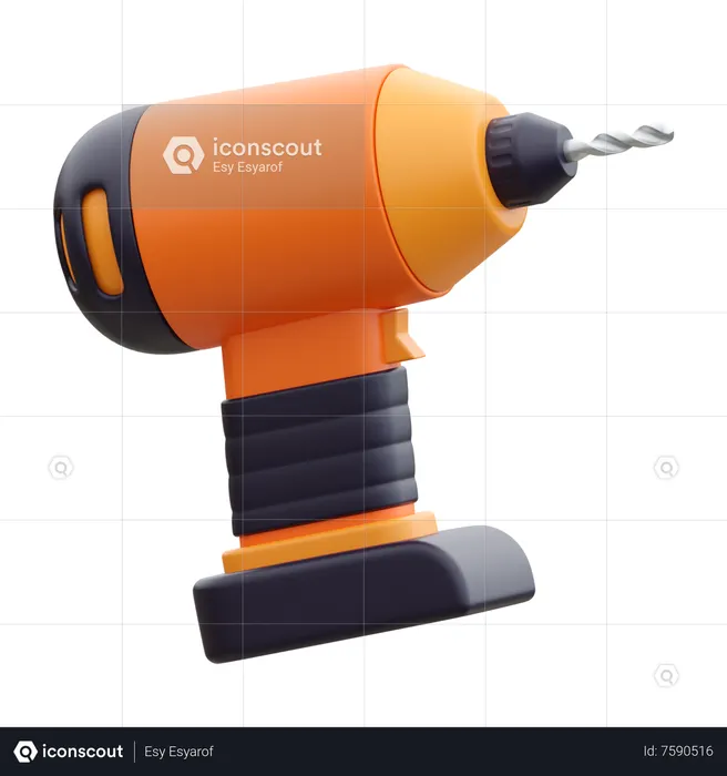 Drill Machine  3D Icon