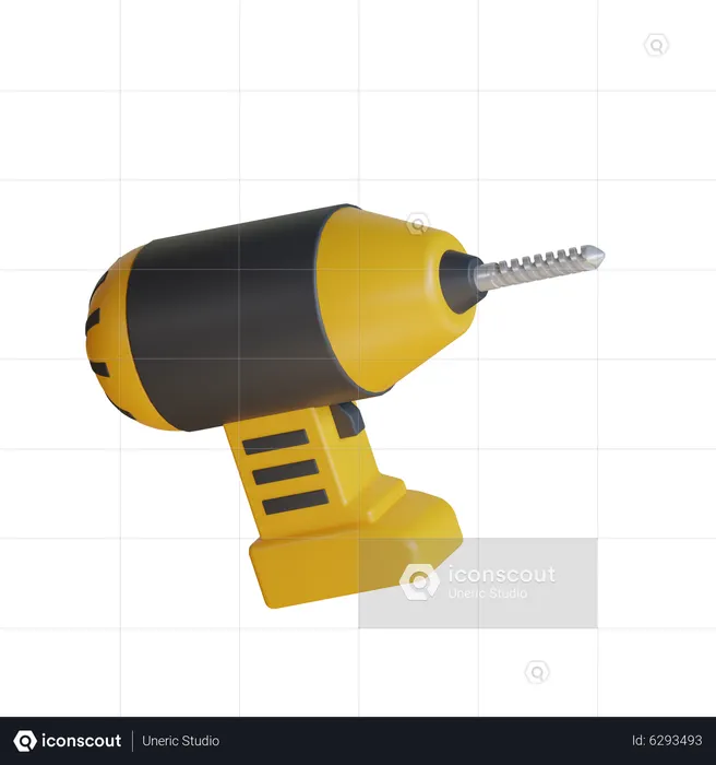 Drill Machine  3D Icon