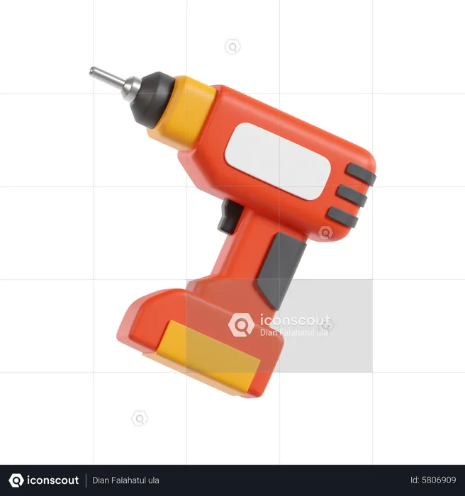 Drill Machine  3D Icon