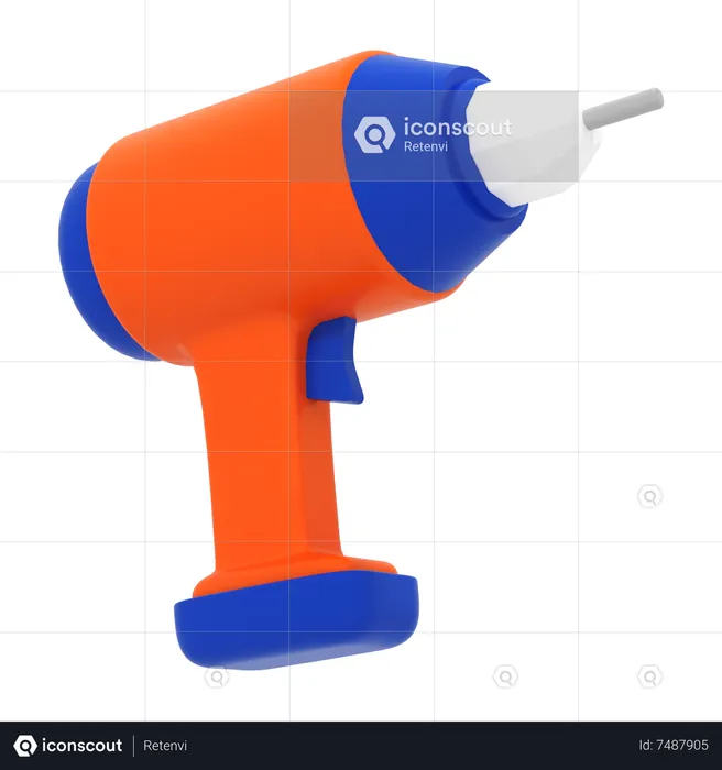 Drill Machine  3D Icon