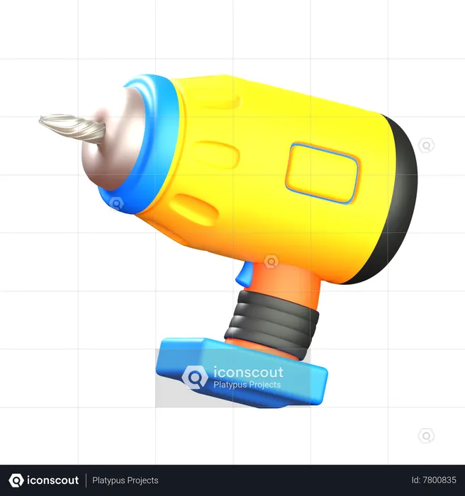 Drill Machine  3D Icon