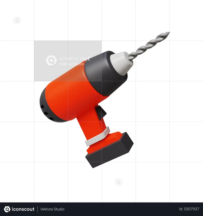 Drill Machine  3D Icon