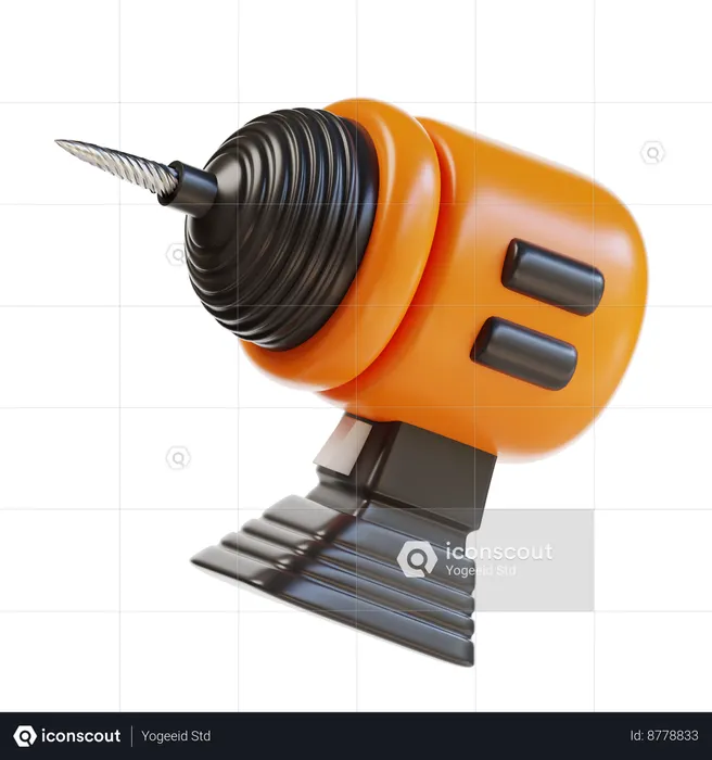 Drill Machine  3D Icon