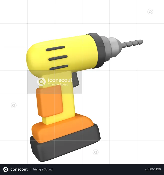 Drill Machine  3D Illustration