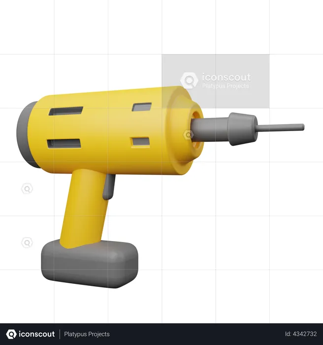 Drill Machine  3D Illustration