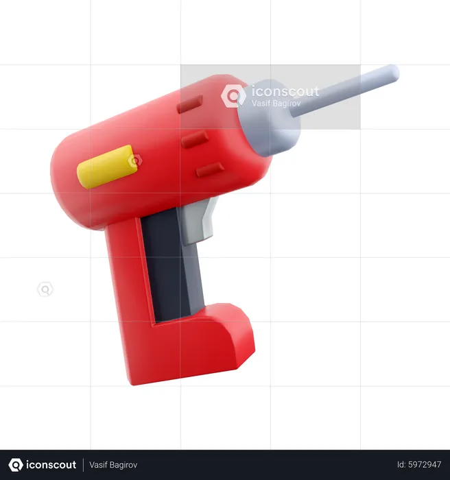 Drill Machine  3D Icon