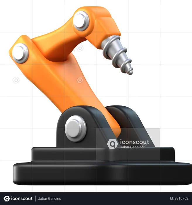 Drill Robotic Arm  3D Icon