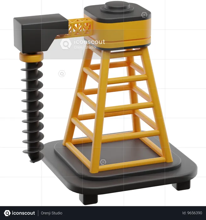 Drilling Rig  3D Icon