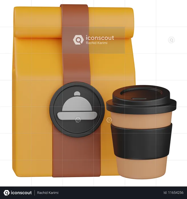 飲み物と食べ物  3D Icon