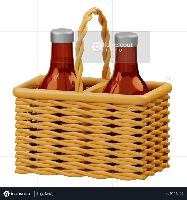 Drink Basket  3D Icon