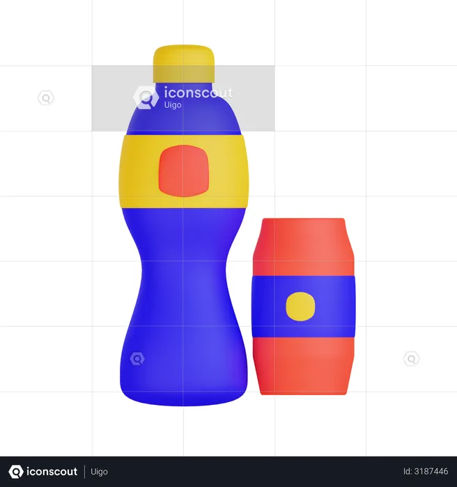 Drink Bottle  3D Illustration