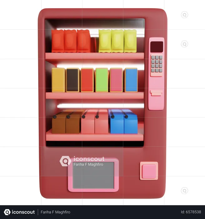 Drink Vending Machine  3D Illustration