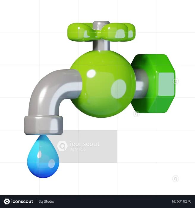 Dripping Water  3D Icon