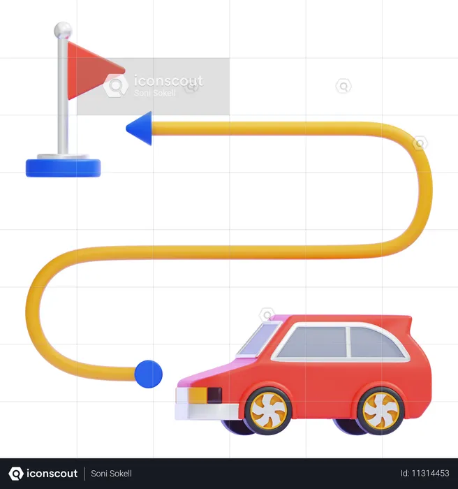 運転免許試験  3D Icon