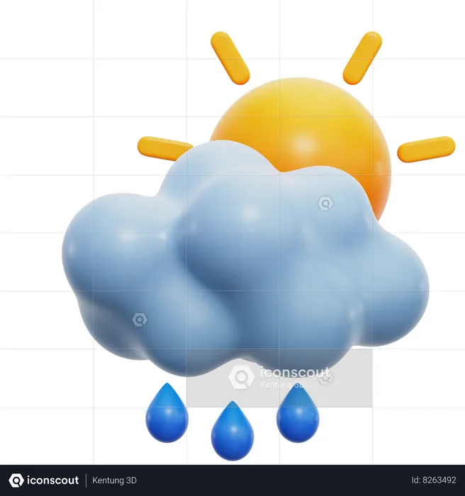 Drizzling  3D Icon