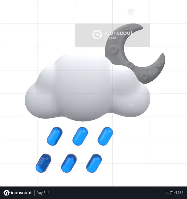 Drizzling At The Night  3D Icon
