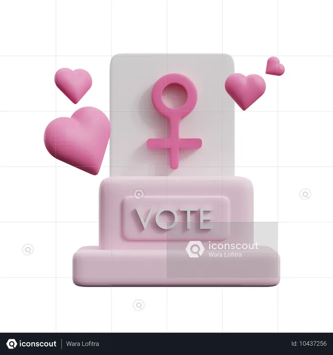 Droit de vote des femmes  3D Icon