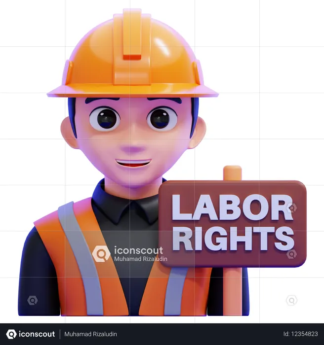 Droits du travail  3D Icon