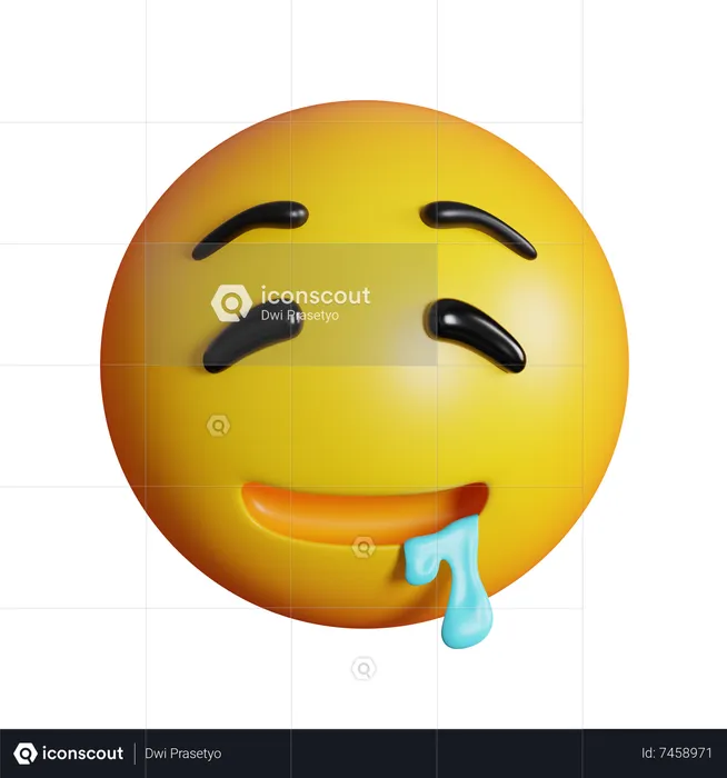 Droling Face Emoji 3D Icon