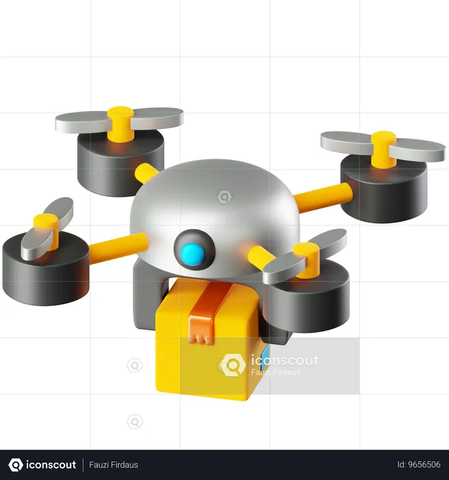 Dron de entrega  3D Icon