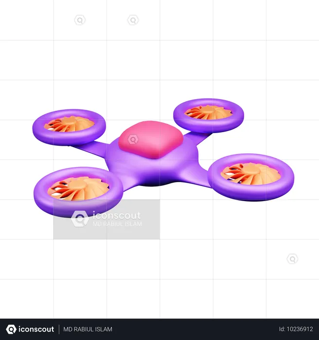 Drone volador  3D Icon