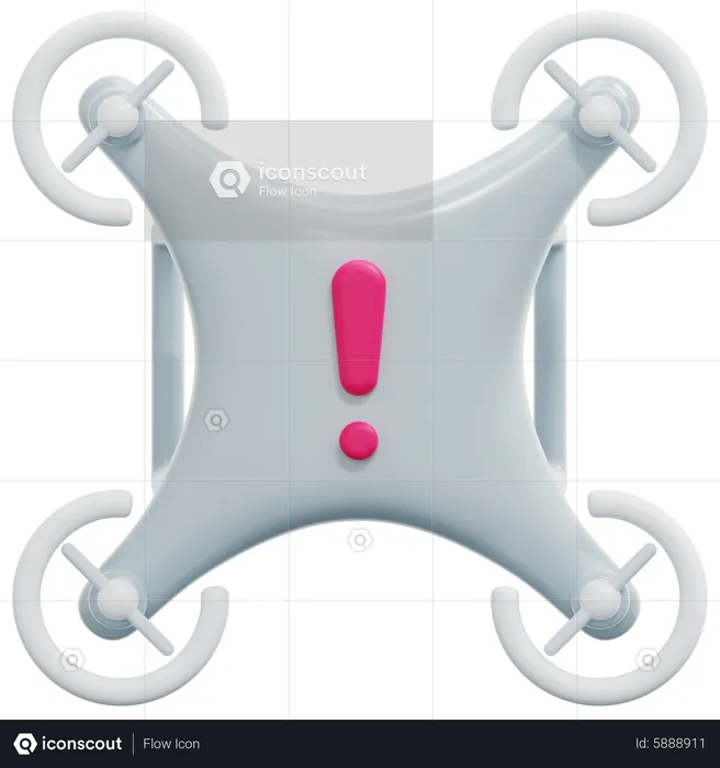 Drone Alert  3D Icon