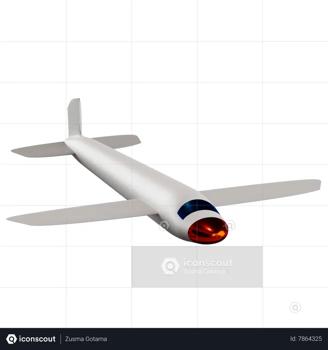 Avión no tripulado  3D Icon