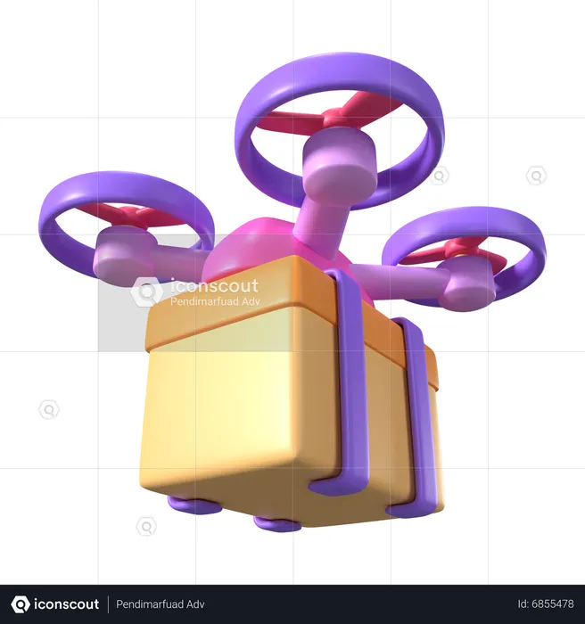 Correio drone  3D Icon